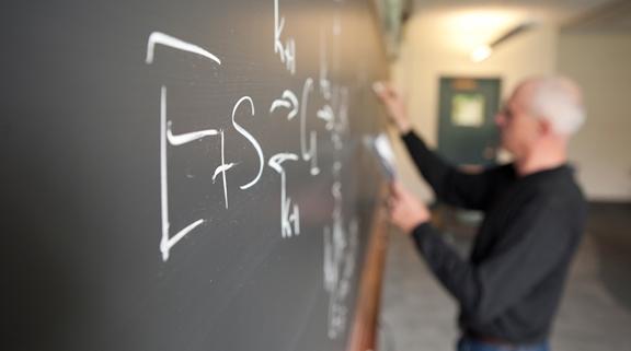Professor Anton at chalkboard