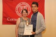 Jorge G receives award for outstanding service to the school